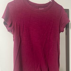 Banana Republic Short Sleeve Crewneck Tee - Wine